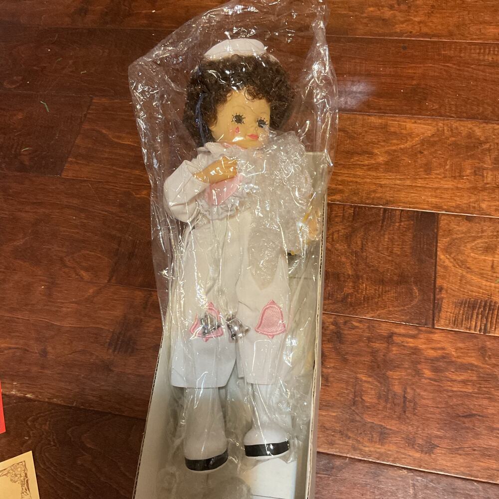 Brinn's Porcelain Doll June Calendar Clown Doll 14.5" With Box Vintage 1986